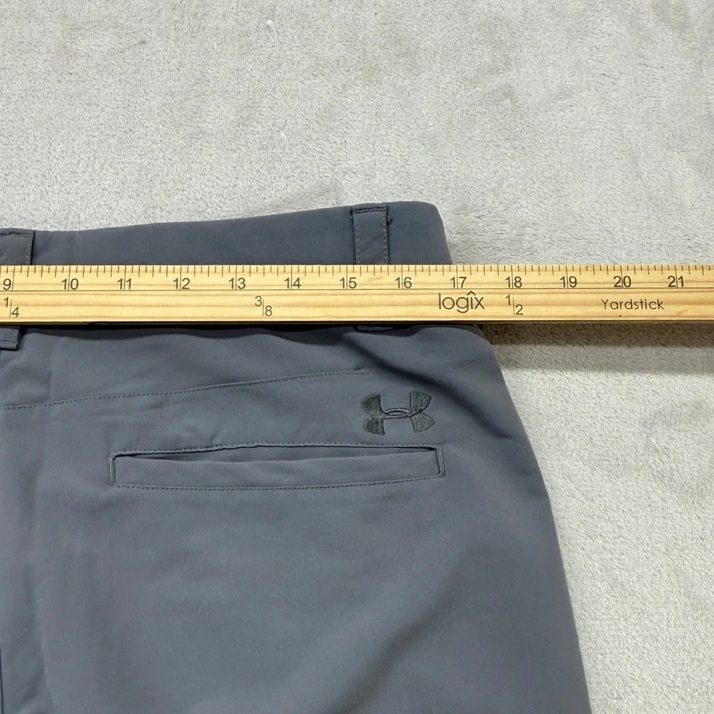 Under Armour Golf Shorts Mens 32 Grey Performance Loose Fit Flat Front Stretch